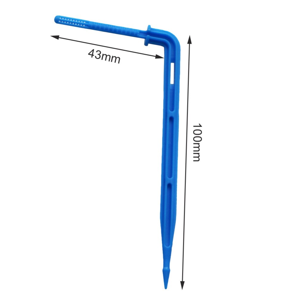 Blauwe Pijl Druppelaar voor 3/5mm Slang Kas Irrigatiesysteem Gebogen Pijlen Emitter Automatische Drenken Pijp Druppelaar 500 stuks