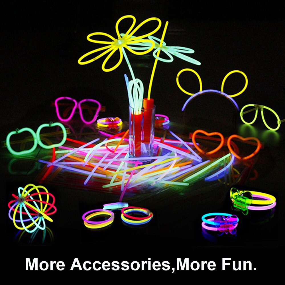 200 pcs Party Speelgoed Fluorescentie Glowstick Armbanden Ketting Multi-color Licht Stok Halloween Niet Giftig Kids Grappig Speelgoed