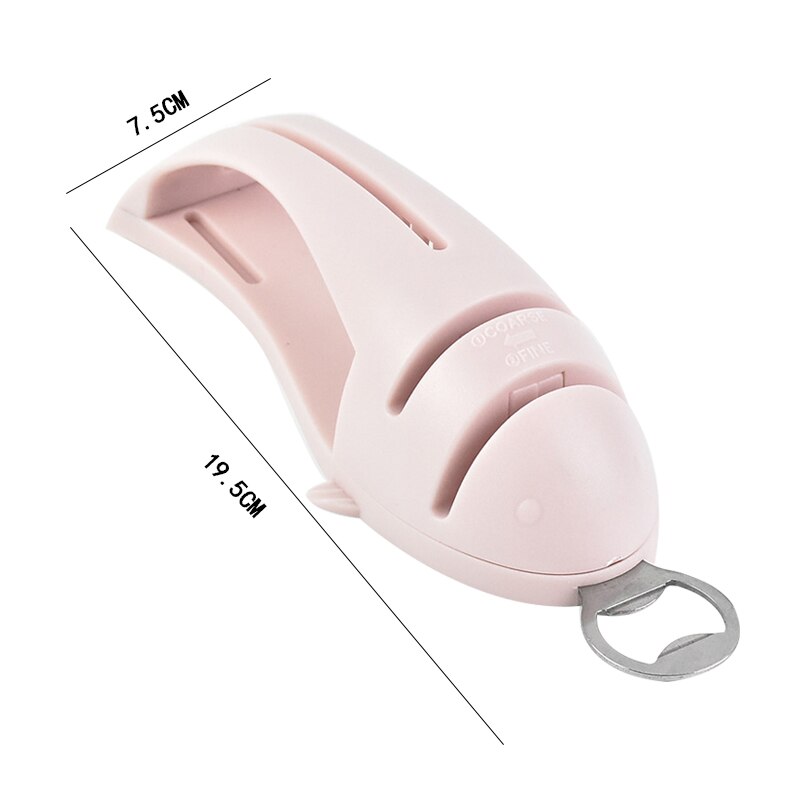 Afilador de cuchillos de corte de diamante multifuncional, piedra de afilar de acero, cuchillos de cocina afilar, amoladora de piedra, herramienta de piedra: Mini-pink