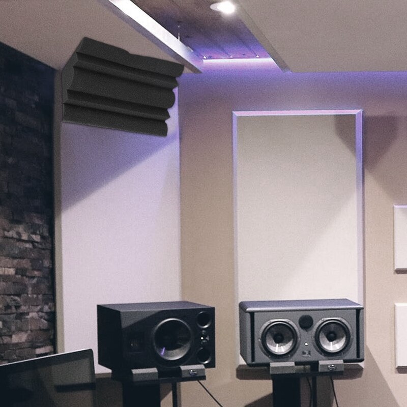4 pièces coin basse piège panneau acoustique Studio Absorption acoustique mousse 12*12*24cm