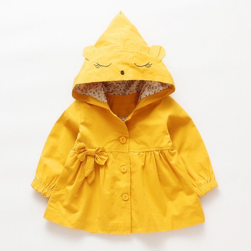 Baby Girls Jacket Autumn Winter Girls Windbreaker Coat Girl Trench Coat For 1 2 3 4Years Infant Outerwear Children Clothing
