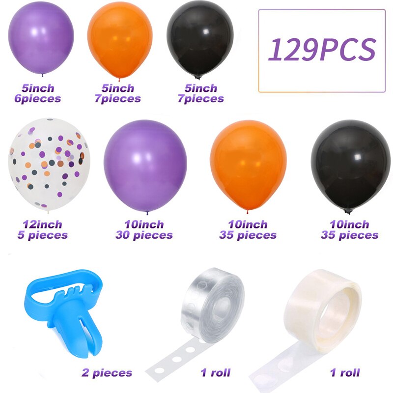 Halloween Palloncini arco Gonfiabili coriandoli Palloncino Giocattoli 3D PVC pipistrello Decorazione impostato per Esterno Interno Del Partito di Halloween Giocattoli