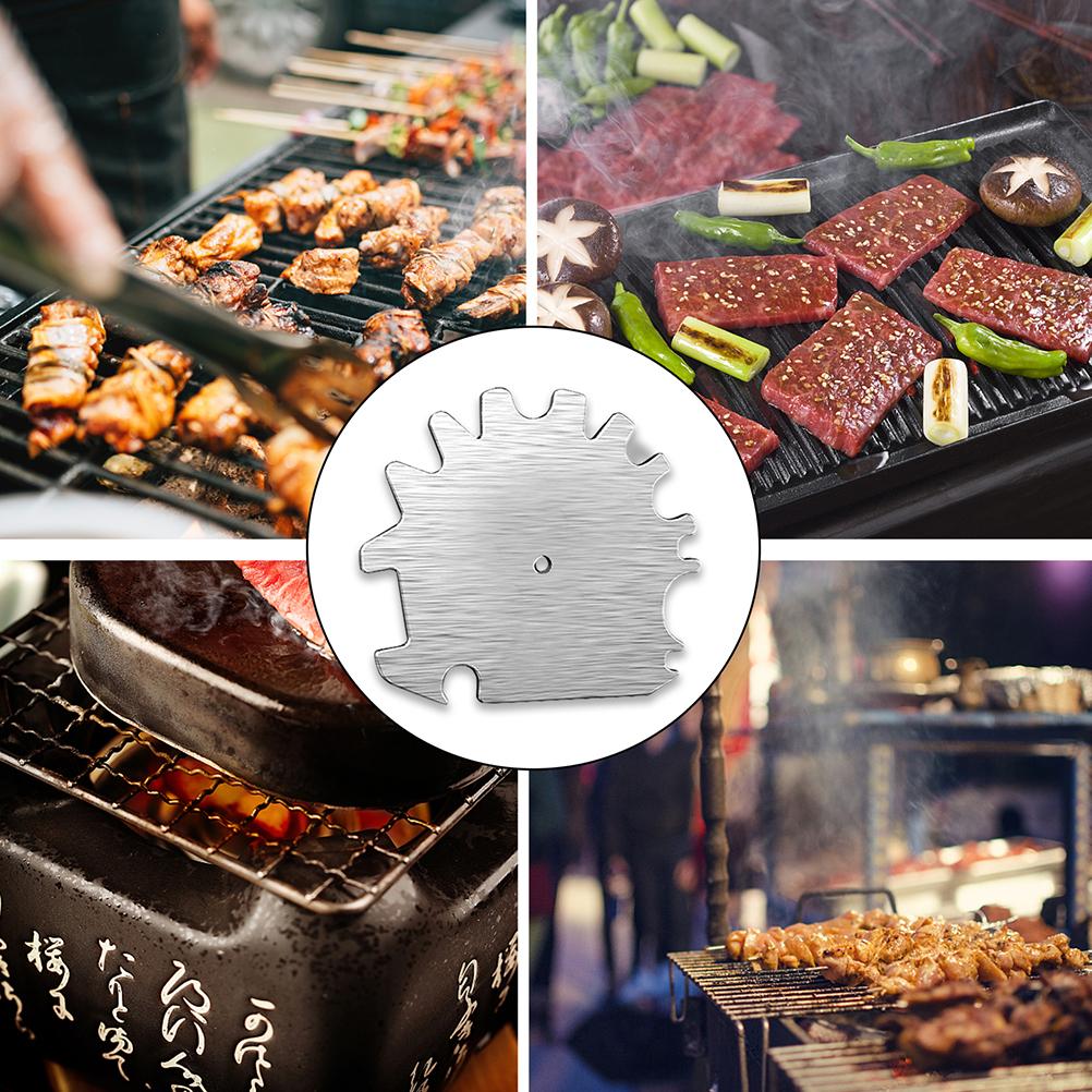 Metal BBQ Grills Grate Cleaner Cleaning Barbecue Scraper Scrubber Tool Portable BBQ Grill Barbecue Kit Cleaning Brush for BBQ