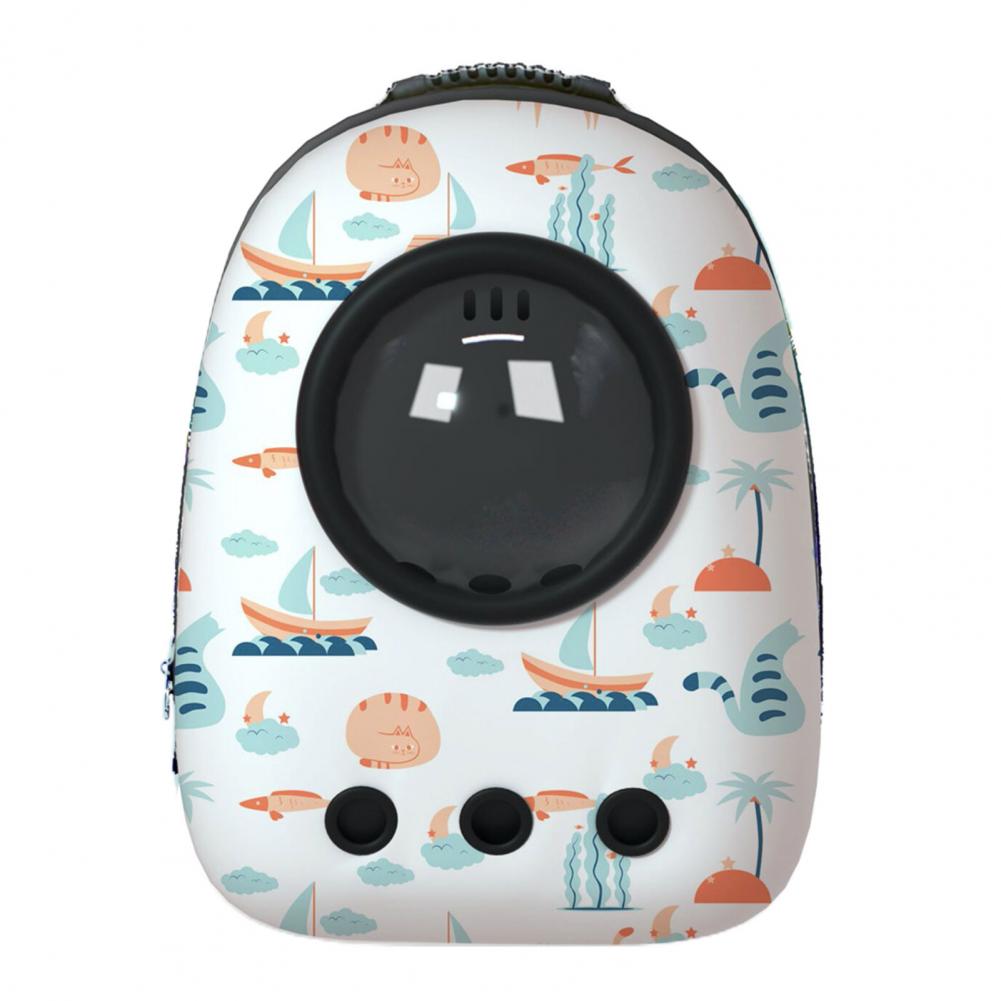 Portable Cat Backpack With Vents Double Zipper Pet Carrier Backpack Oxford Cloth Dogs Carrier Cat Carrier Bag Pet Backpack