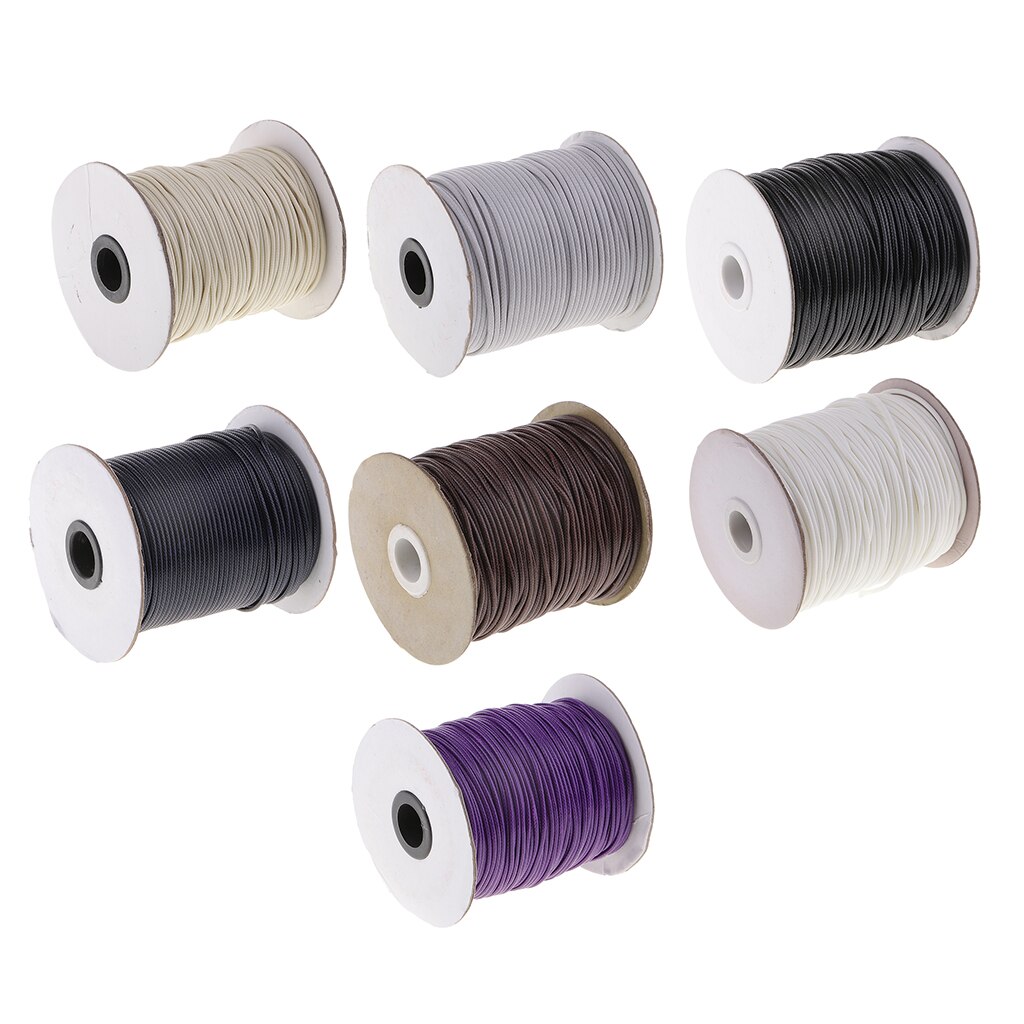 80 Meters 2mm Cotton Waxed Cord Beading DIY Jewelry Making Thread for Leather Sewing Crafting Shoe Bag