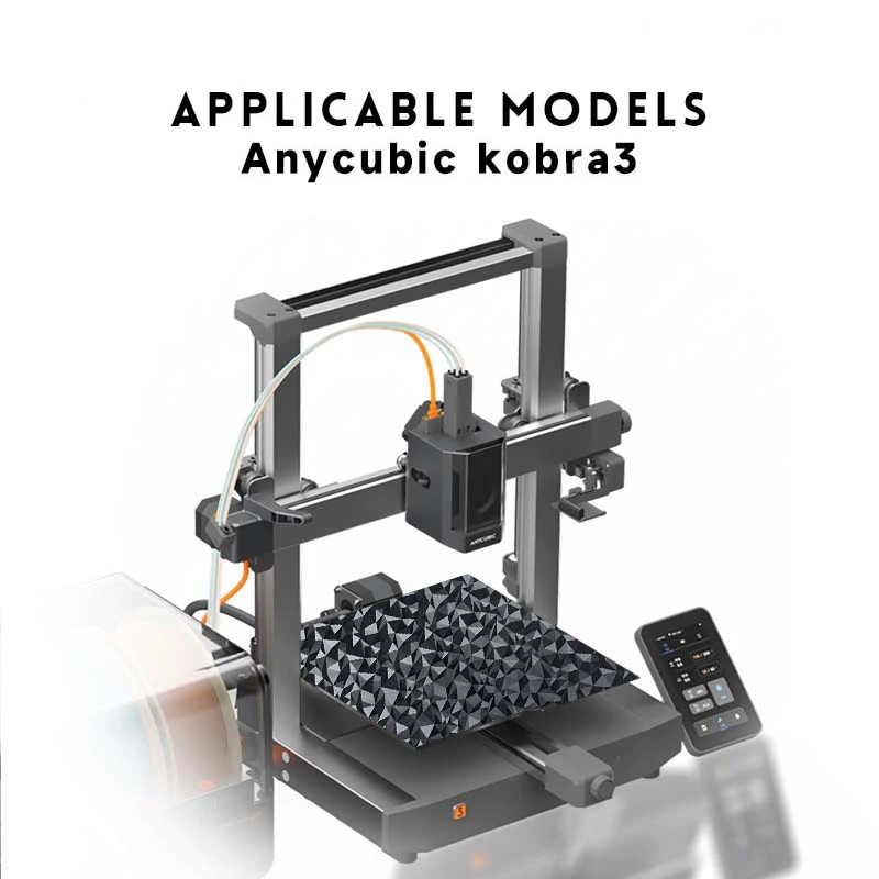 230 x 230 anycubic kobra 2/ kobra go/kobra neo husdjursunderlägg dubbelsidig slät byggplatta magnetisk 3d skrivare uppvärmd säng uppgradering
