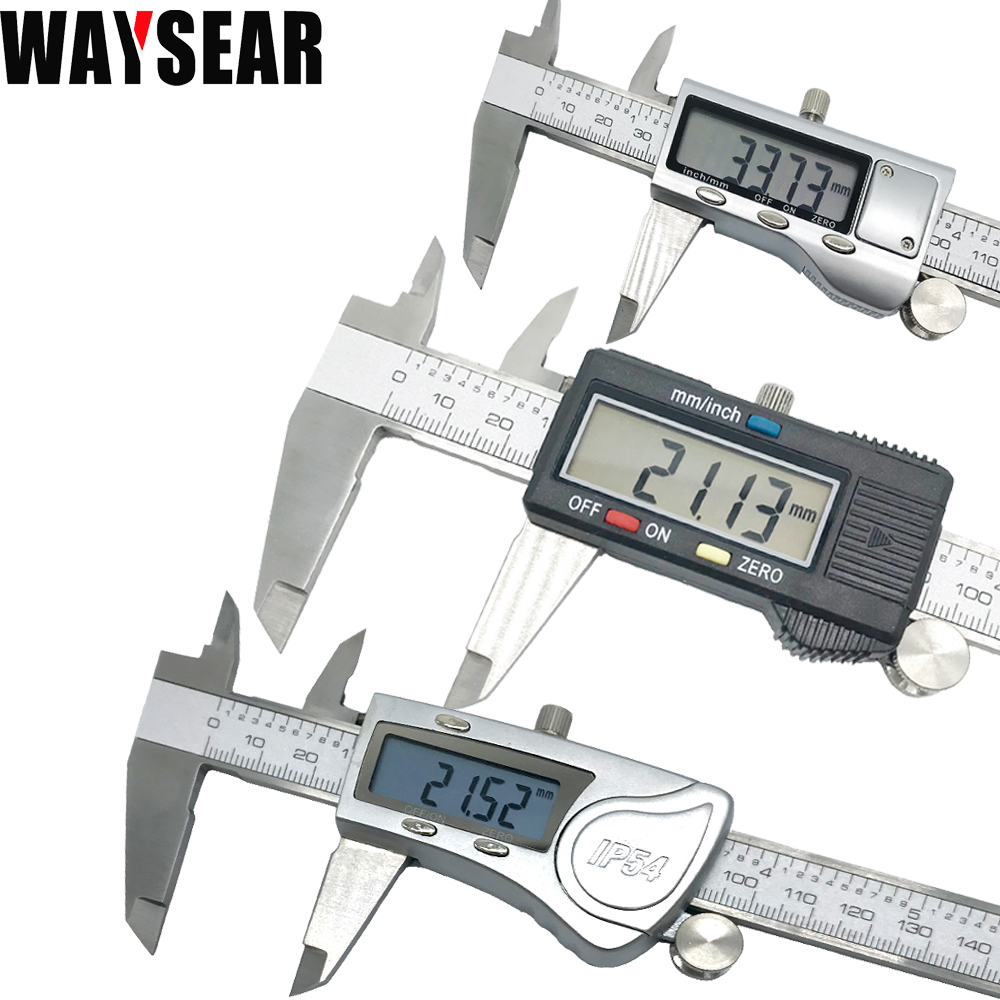 Digital vernier caliper measurement tool Stainless steel electronic digital caliper Micrometer LCD Work waterproof