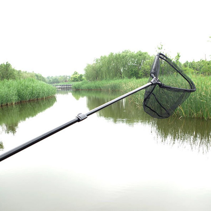 HERCULES Fishing Nets Collapsible Tools Rhombus Mesh Hole Depth Landing Dip Portable Aluminum Alloy Triangle Folding Fishing Net: 1.8m