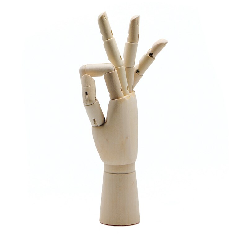 Modèle droit en bois esquisse dessin joint doigts mobiles Mannequin