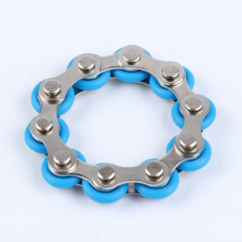 Anti Stress Speelgoed Voor Kinderen/Volwassen/Student Bike Chain Fidget Spinner Armband Voor Autisme En Adhd Fidget speelgoed: Sky Blue