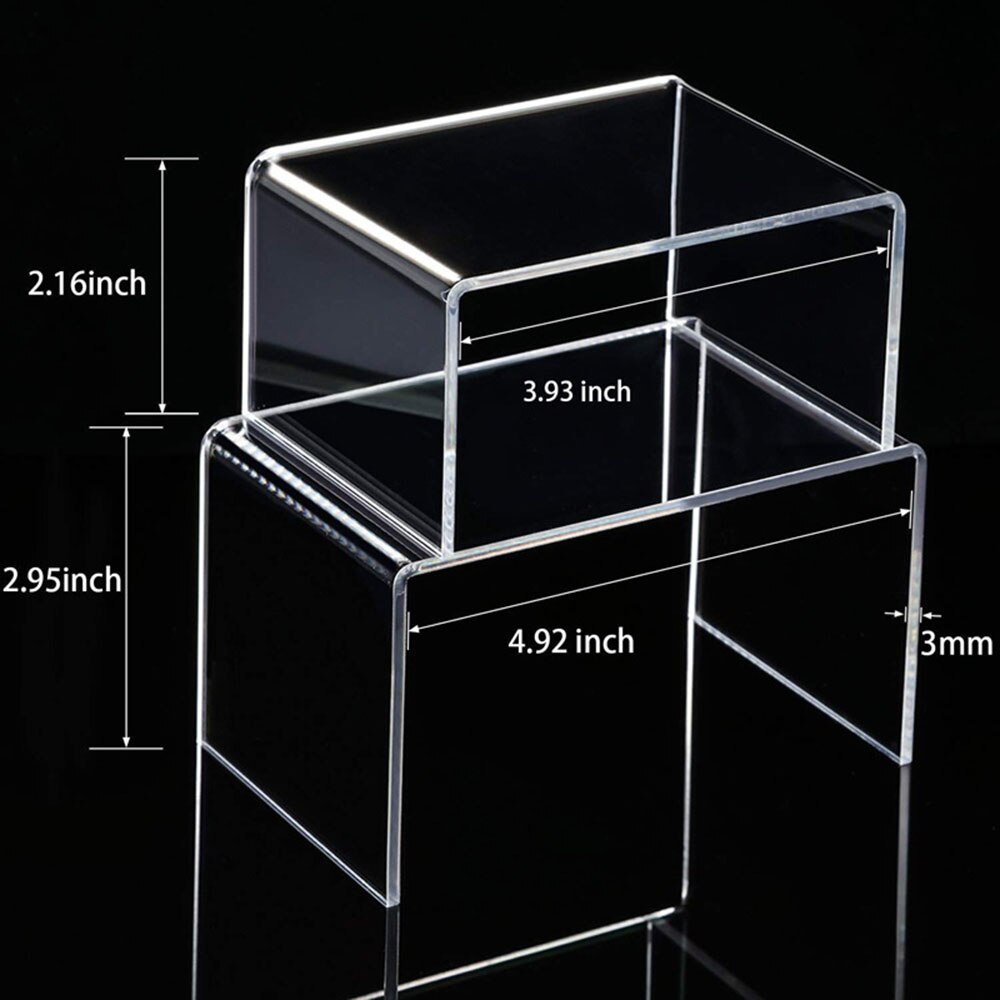 3pcs Clear Acrylic Display Risers Jewelry Stands C... – Grandado