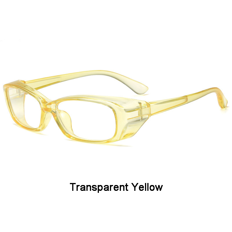 AIELBRO Cycling Glasses Anti Fog Goggles Protective Glasses Side Shields Anti Blue Light Protection Eyewear Sunglasses for Men: Transparent Yellow