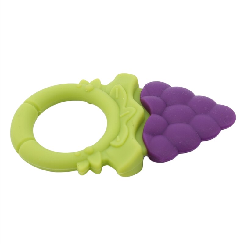 Mordedor de silicona para bebé, fruta, fresa UVA, naranja, juguete para