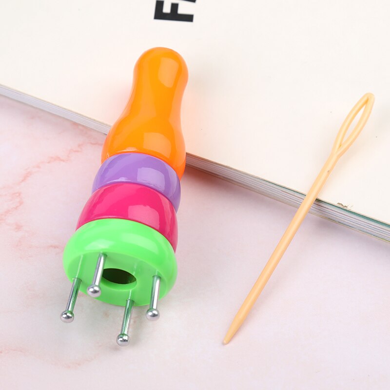 MIUSIE 1pc Weaving Loom Knitting Tool Yarn Wool Rope Knitting Doll Dolly Craft Spool Loom Maker For Weaving Craftworks