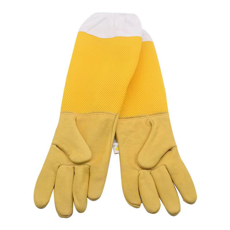 Luvas de apicultor mangas protetoras ventiladas profissional anti abelha para apicultura apicultor evitar ferramentas colmeia