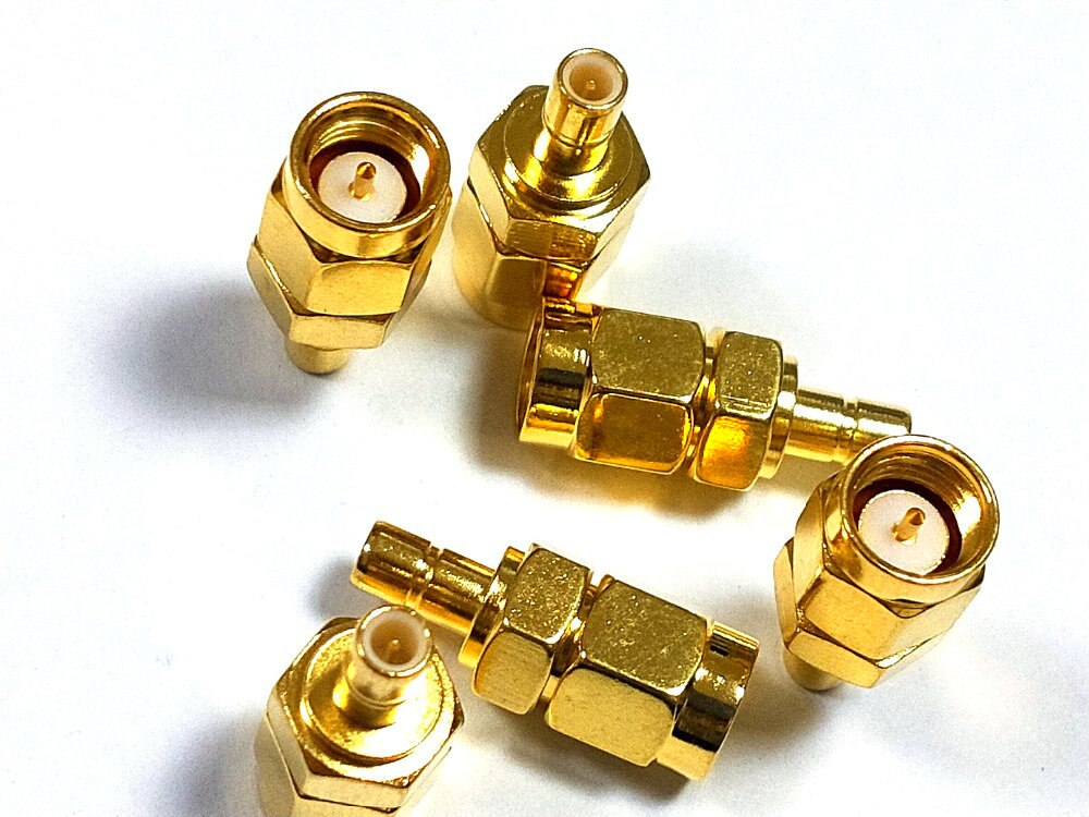 50PCS SMA male plug to SMB male straight RF connector