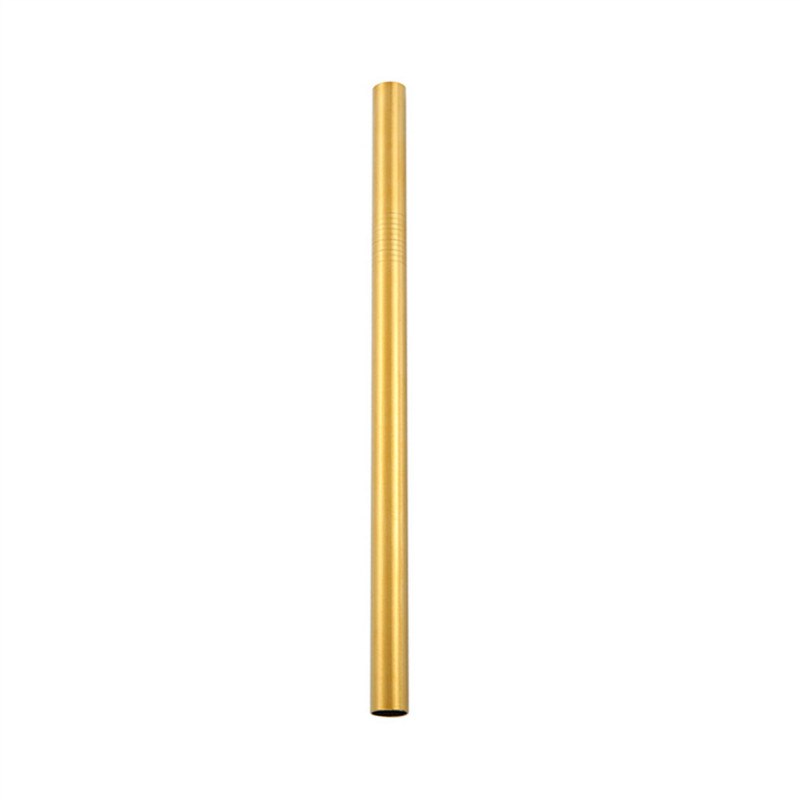 Practical Metal Drinking Straws 304 Stainless Steel Straw for Cup Straight Straw Cleaning Brush Velvet Pouch Bar Party Accessory: Gold