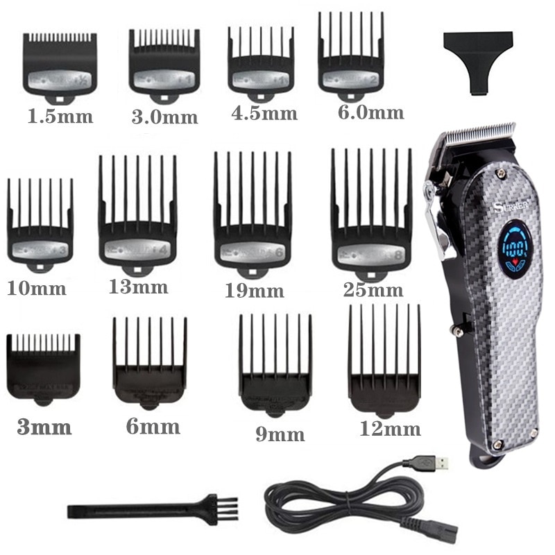 Lcd Kapper Tondeuse Professionele Verstelbare Mannen Tondeuse Elektrische Haar Snijmachine Usb Oplaadbare Kapsel