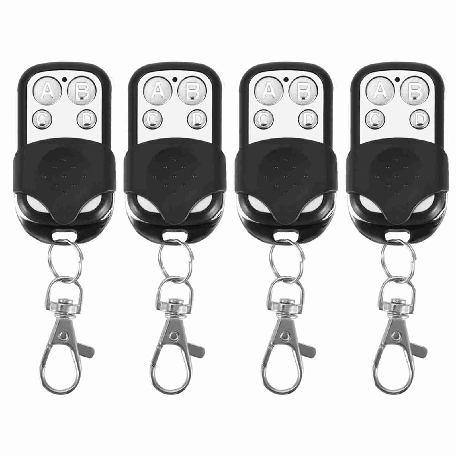 4pcs Universal Cloning Wireless Remote Control Key Fob For Car Door Garage Gate 433.92mhz: Default Title