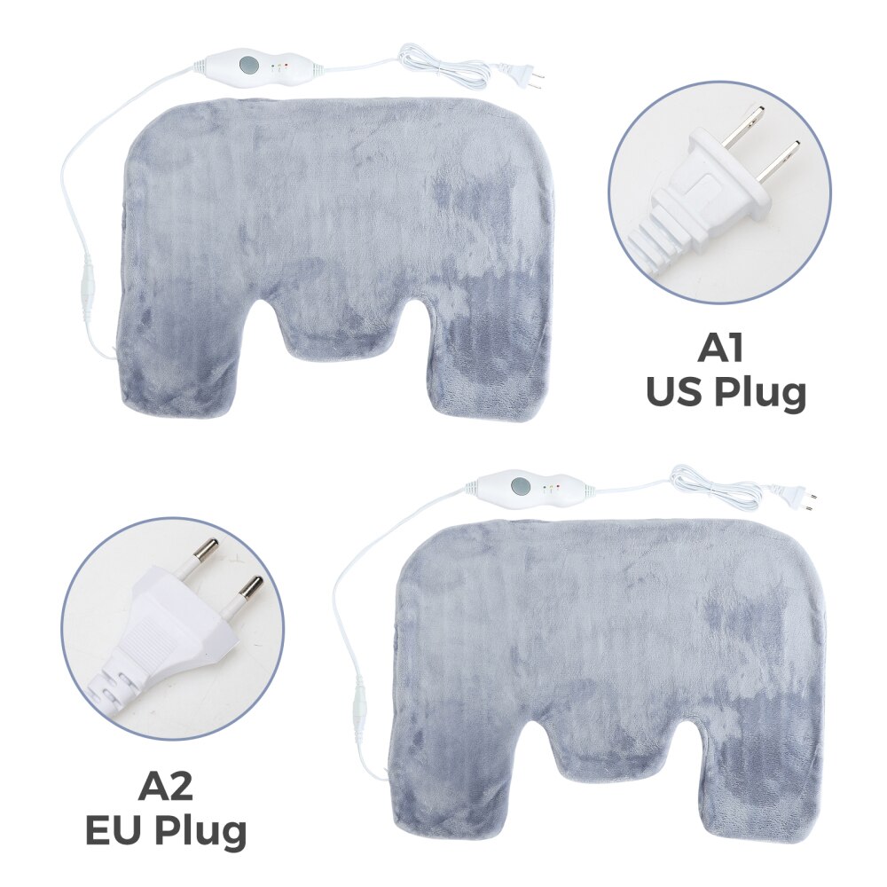 Hombrera de invierno con calefacción, manta extraíble de EE. UU., 1 pieza, gris, lavable, 3 engranajes, calor, mantiene el calor