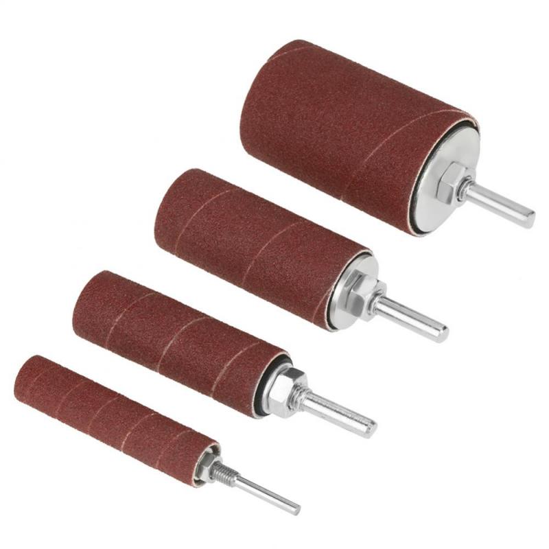 20pcs/set Sanding Drum Set Drum Sander Kit Including Abrasive Sleeves Drum Rubber Mandrels for Drill Press Woodworking Kit