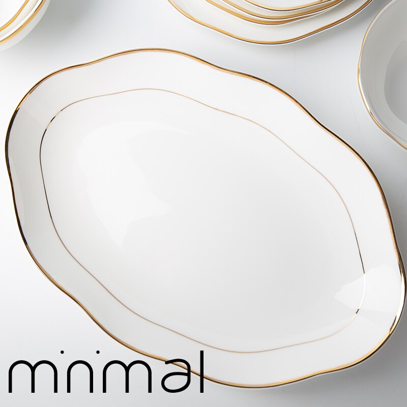 10 & 8 & 4 inch, real bone china dinner plate set, white porcelain plate, dishes for restaurant, white porcelain tray