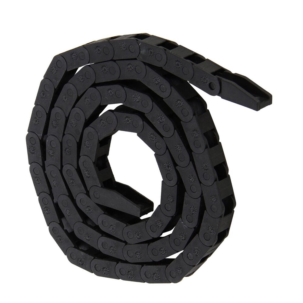 Zwart Plastic Nylon Cable Carrier Drag Chain Vloerkettingbanen Genest Draad Carriers 7*7Mm Voor Cnc Machine Tool Elektronische apparatuur