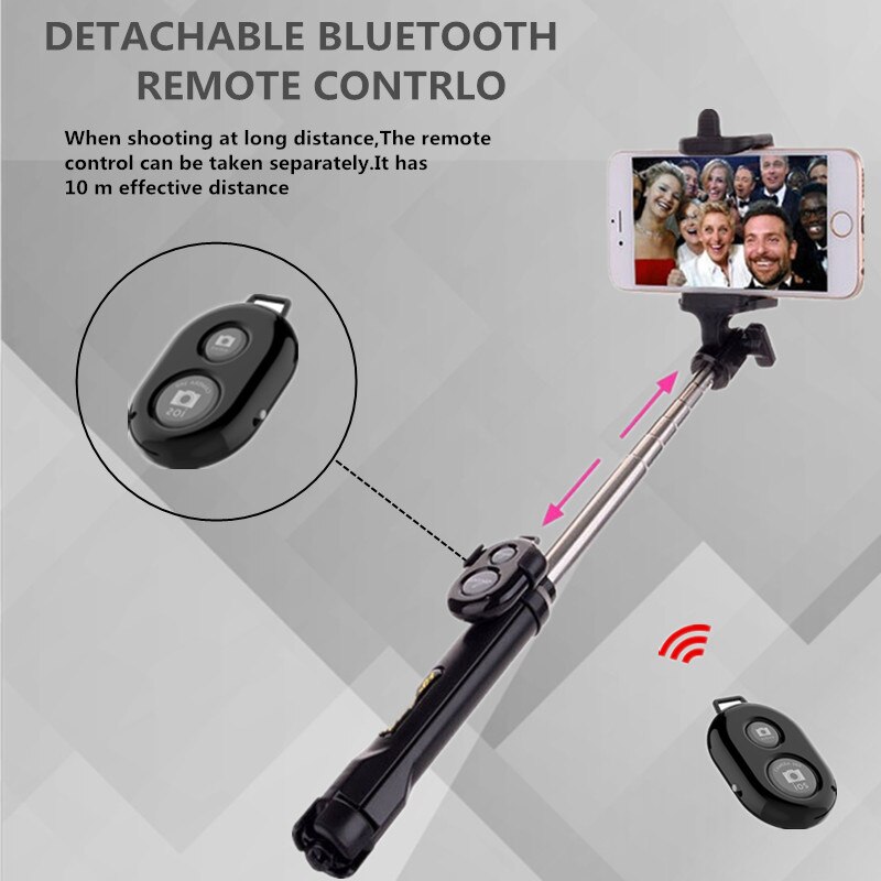 Stativ monopod selfie stick bluetooth med knapp pau de palo selfie stick för iphone 6 7 8 plus för huawei xiaomi android telefon
