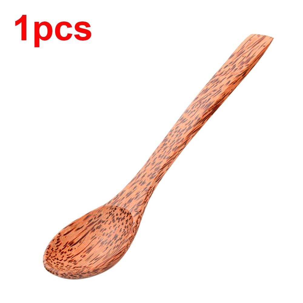 Natuurlijke Kokosnoot Kom Met Lepel Fruit Salade Noodle Rijstkom Houten Fruitschaal Handwerk Decoratie Creatieve Kokosnoot Kom: 1pc Spoon