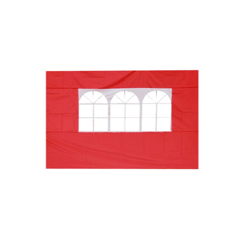 Gazebo Accessory 3m/6m/9m/12m Shade Shelter Side Wrap Cloth With Window Mosquito Gazebo Tent Surface Replace Cloth: window red / 3m