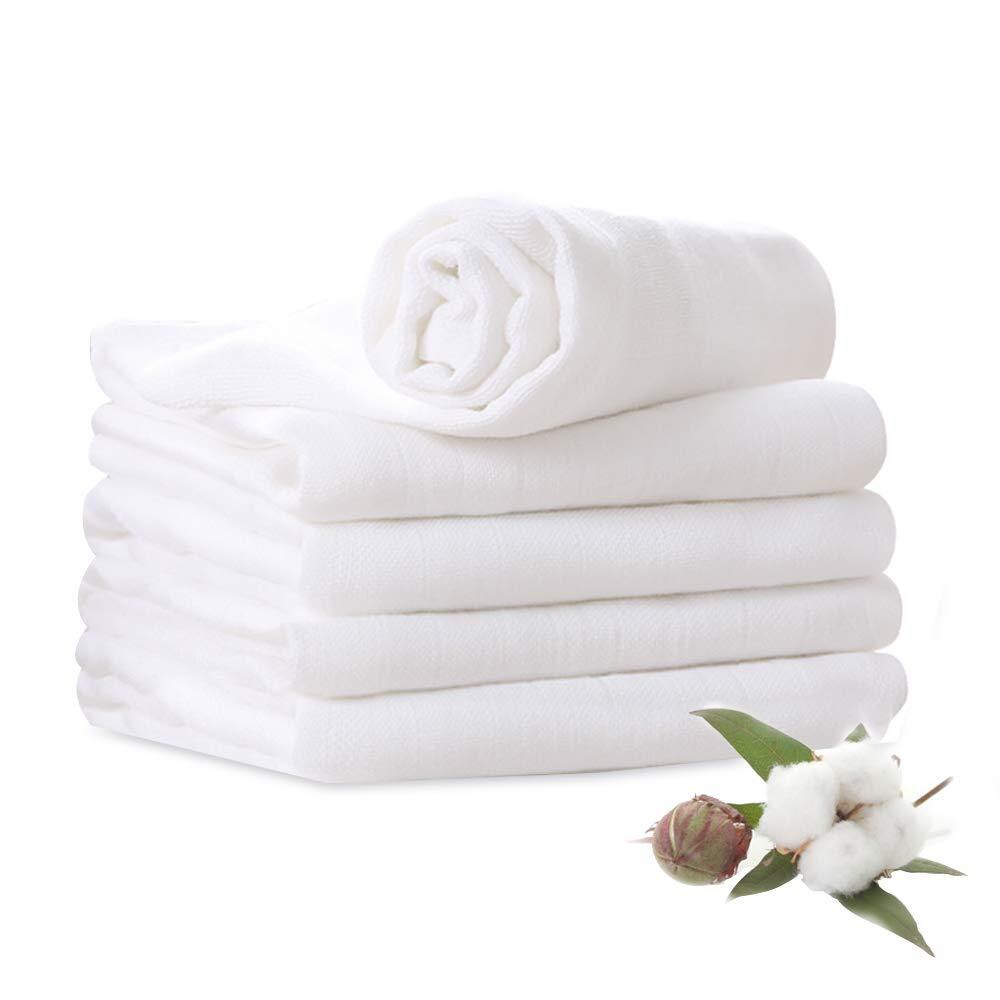 Seis capas de gasa de muselina de algodón Ins, toalla para eructar para bebé, toalla Para escupir leche para bebé