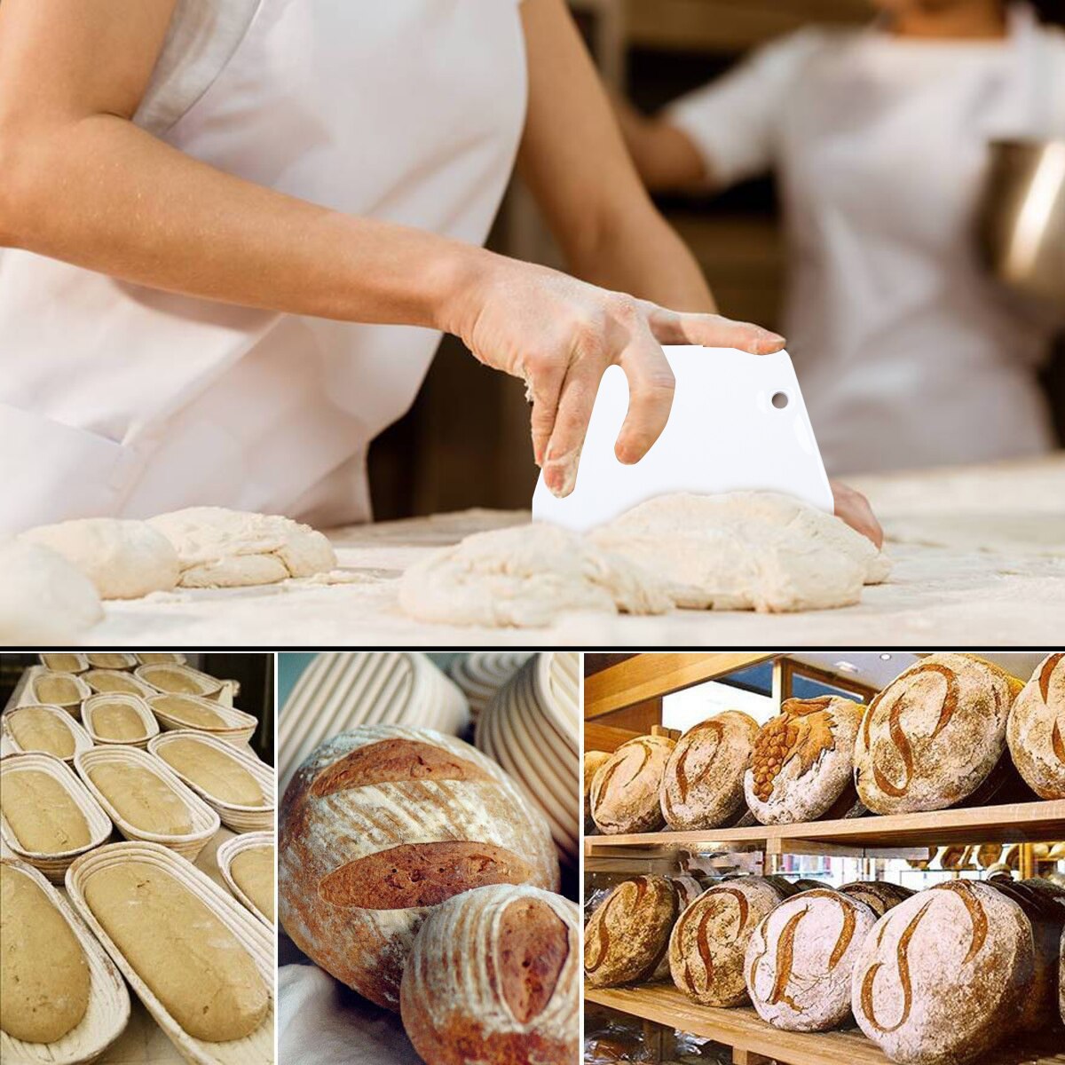 Oval/Round Rattan Bread Proofing Basket With Cover Sourdough Proving Basket Bread Rising Baskets Bakery/Cafe Sales