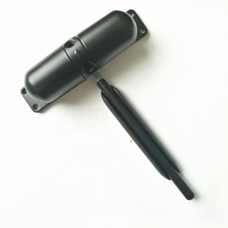 Cierre de puerta automático de aleación de Zinc, accesorio negro con resorte de 20-70KG, ajustable, montado en superficie, ZC013,