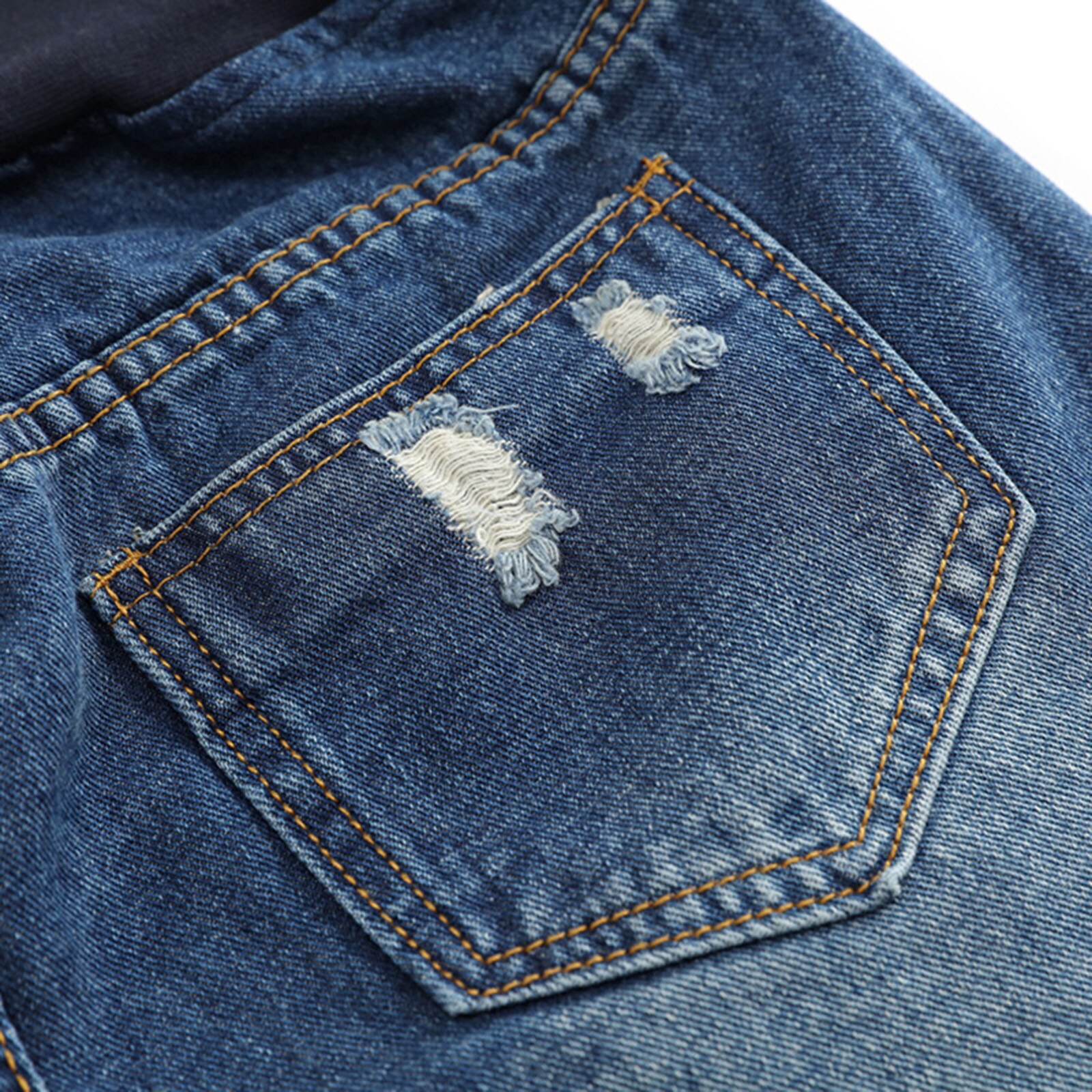 Zwangere Vrouwen Shorts Zomer Dragen Moederschap Low-Taille Denim Ripped Shorts Ondersteuning Riem Losse Korte Broek Voor Zwangerschap Kleding