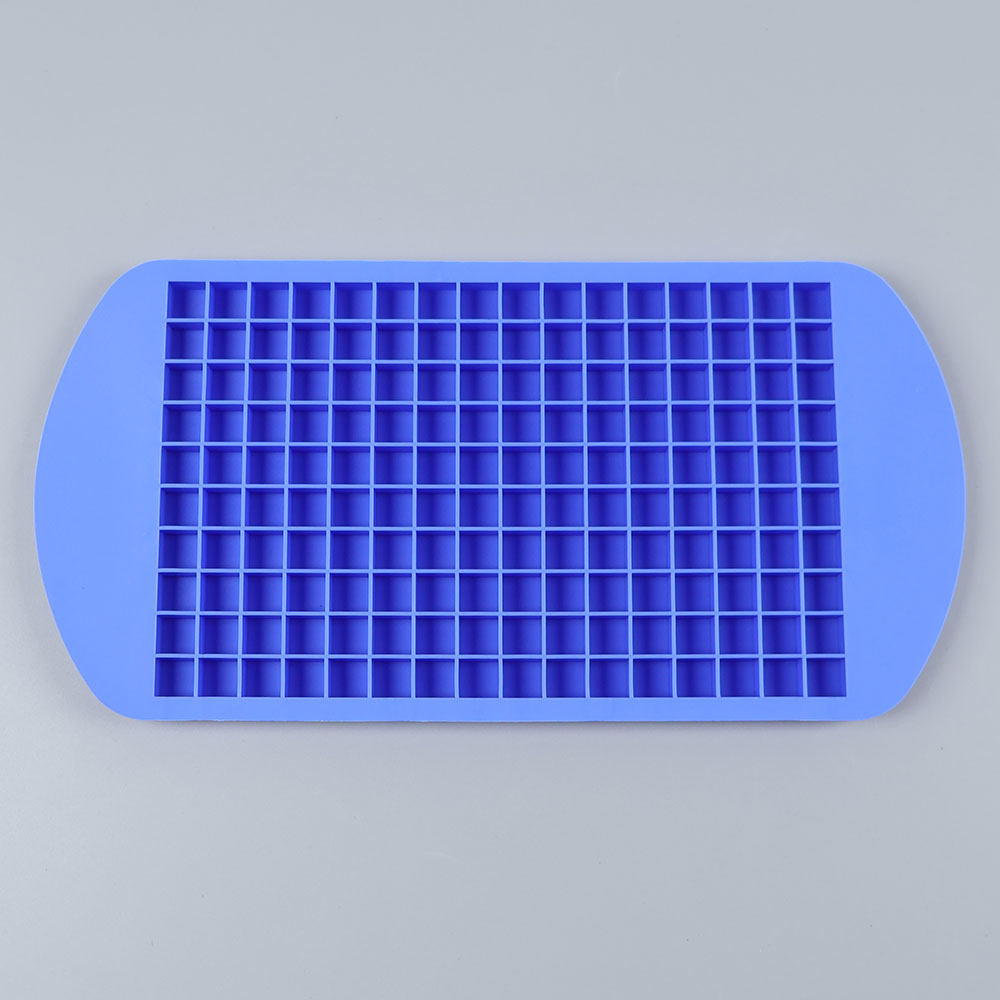 160 Grid Mini Silicone Ice Tray Ice Cubes Foldable Ice Mold Ice Breaker Ice Grid Tray Small Square Mold Ice Maker Silicone Mold: GRAY