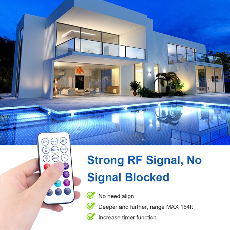 13 Led Submersible Led Verlichting Onderwater Verlichting Kleur Veranderende Zwembad Verlichting IP68 Waterdicht Met Afstandsbediening Magneten Zuignappen