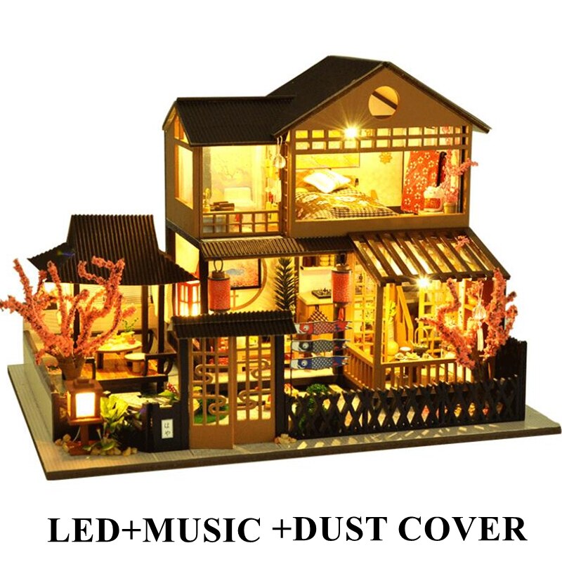 Chinese Style Diy Doll House Kit Handmade Miniature Furniture LED Lights Home Wedding Birthday Christmas: 8