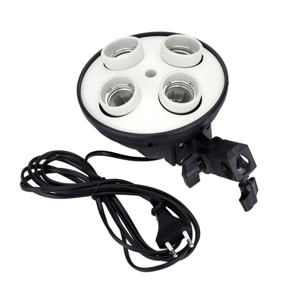 Adaptador de portalámparas 4 en 1, Base E27, para foto, Softbox, Kit de cuatro portalámparas, foto, estudio de fotografía: Default Title
