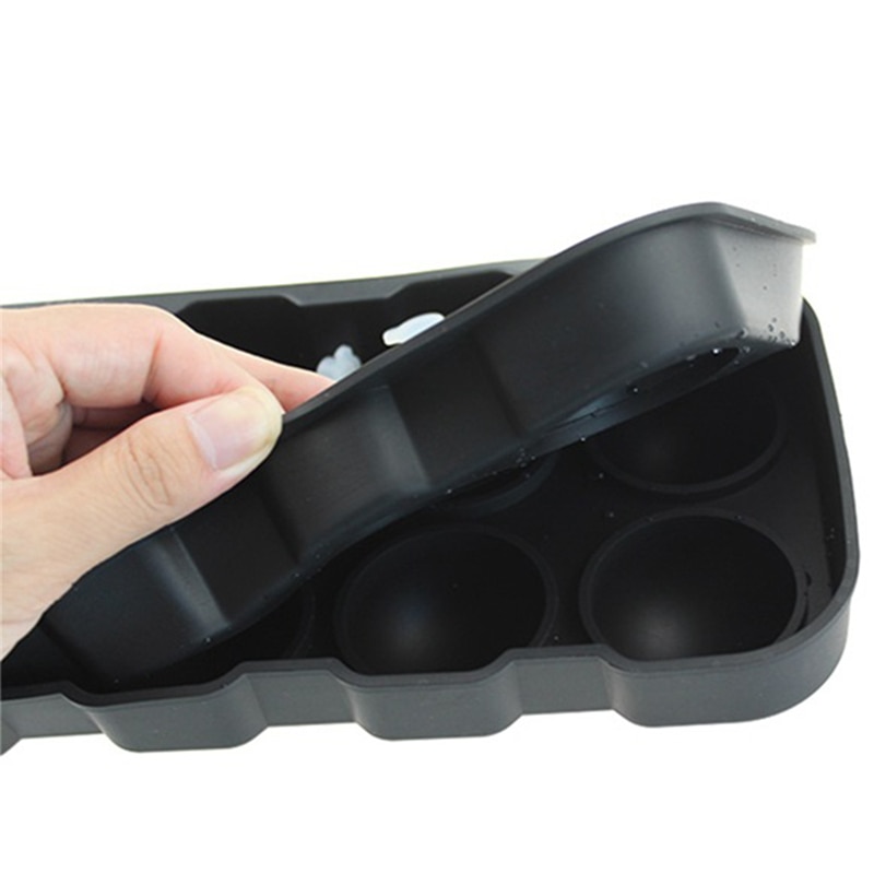 1 Pcs Black Round Silicon Ice Cube Ball Maker Tray... Grandado
