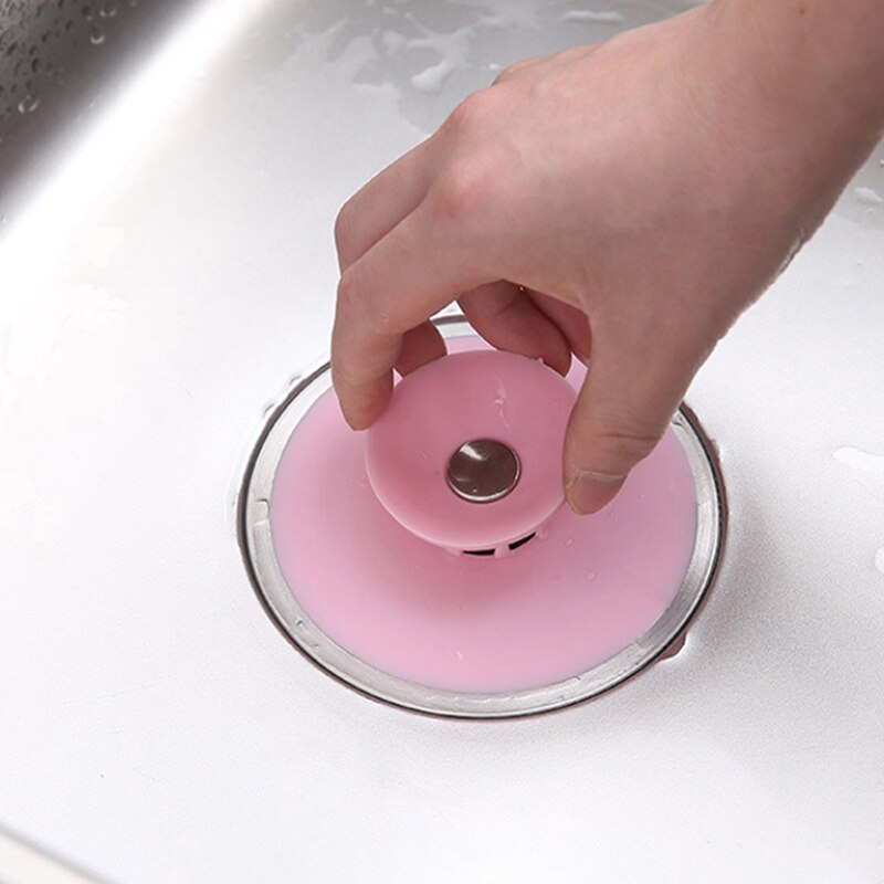Desagüe antibloqueo con ventosa de silicona para desagüe de suelo, filtro de desagüe, accesorios para el baño y la cocina