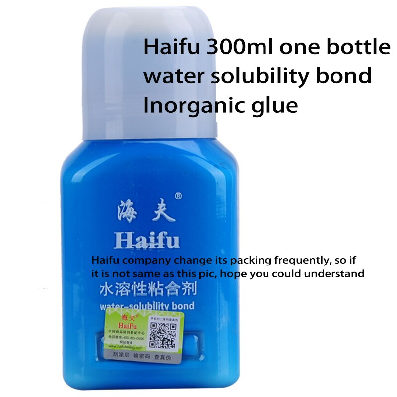 Haifu 300ml inorganic water solubility bond glue adhesive for assemble table tennis rubber and blade to racket