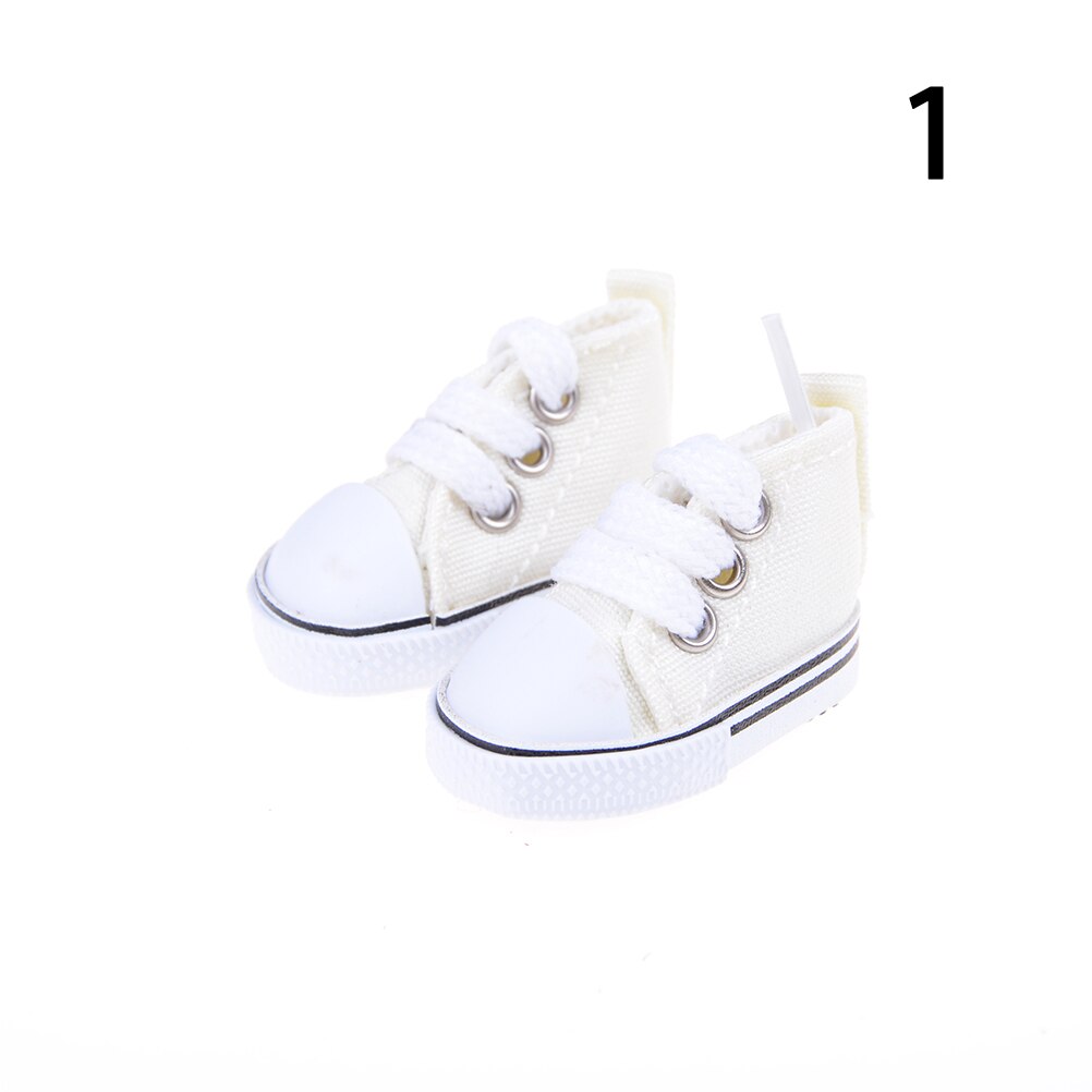 1 par de zapatos de lona para muñeca de Mini zapatos de juguete zapatillas de muñeca para accesorios de muñecas rusas 5cm: beige