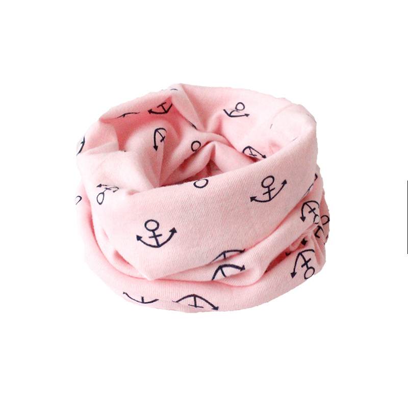 Camo Print Baby Scarf Autumn Winter Baby Boy Girl Bibs Collar Kids Cotton O Ring Neck Scarves: anchor pink