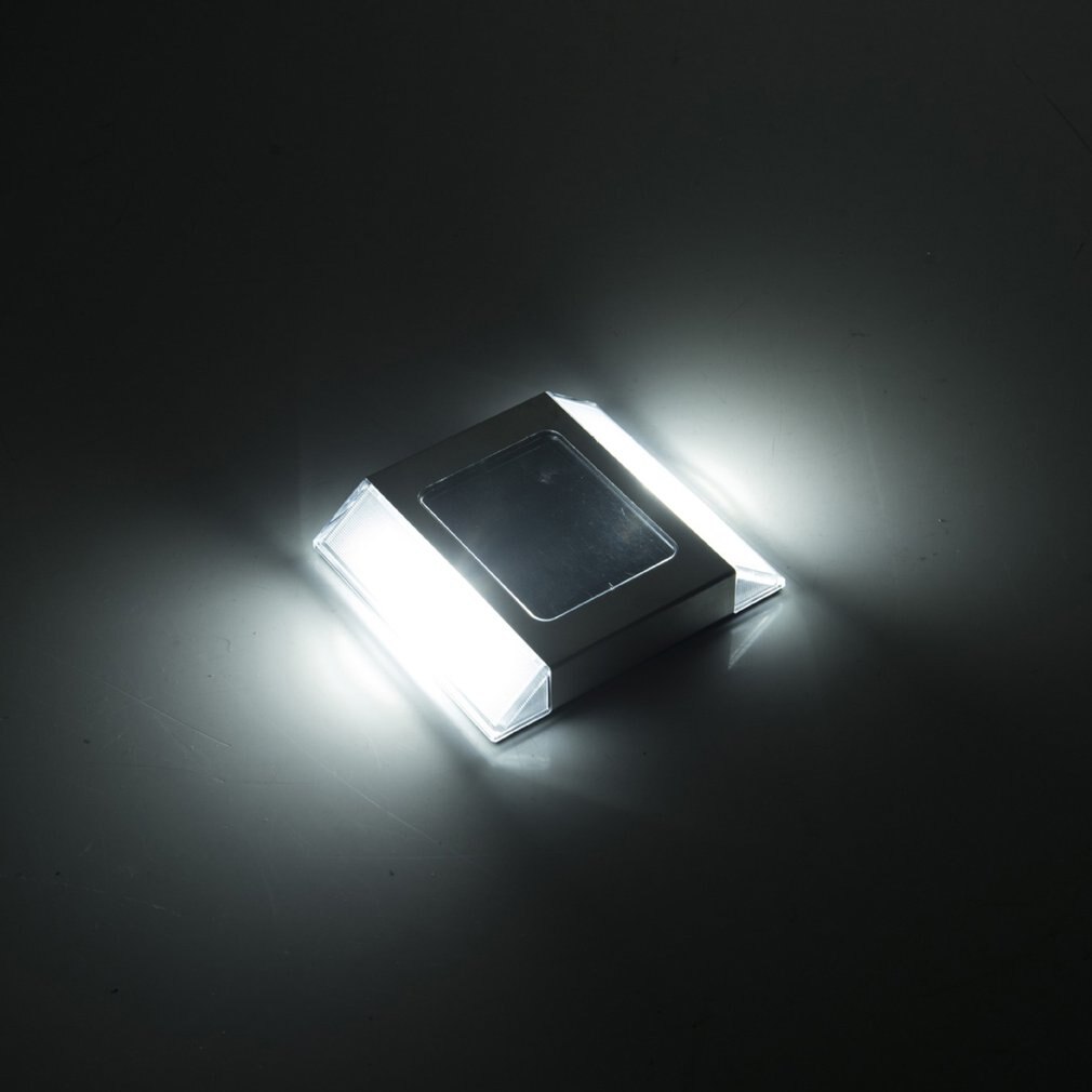 Rvs Zonne-energie 2-LED Spike Lamp Waterdichte Outdoor Road Dock Path Ground Light voor Trappen Oprit