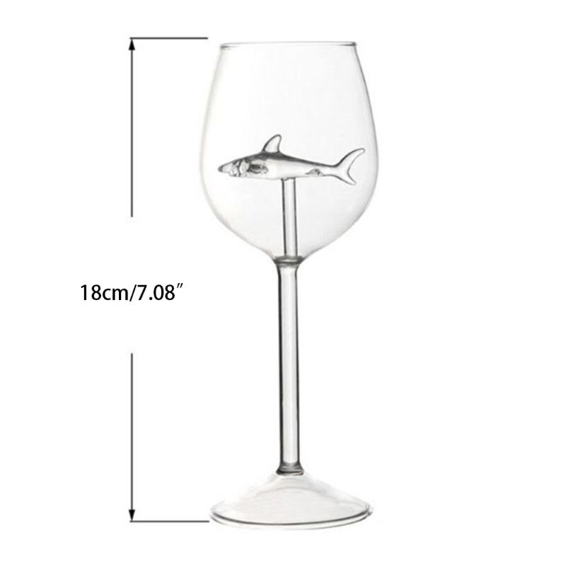 300Ml Rode Wijn Glazen Met Shark Binnen Beker Loodvrij Kristal Clear High-End Fluiten Glas keuken Bar Huis