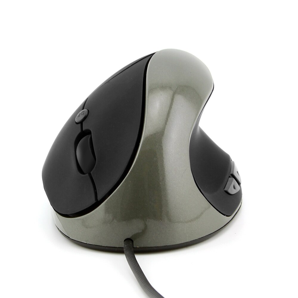 Chyi Ergonomische Verticale Muis Oplaadbare 5D Optische Usb Stille Muizen 1600 Dpi Kantoor Gezonde Gaming Muis Voor Pc Laptop: Only Gray Mouse