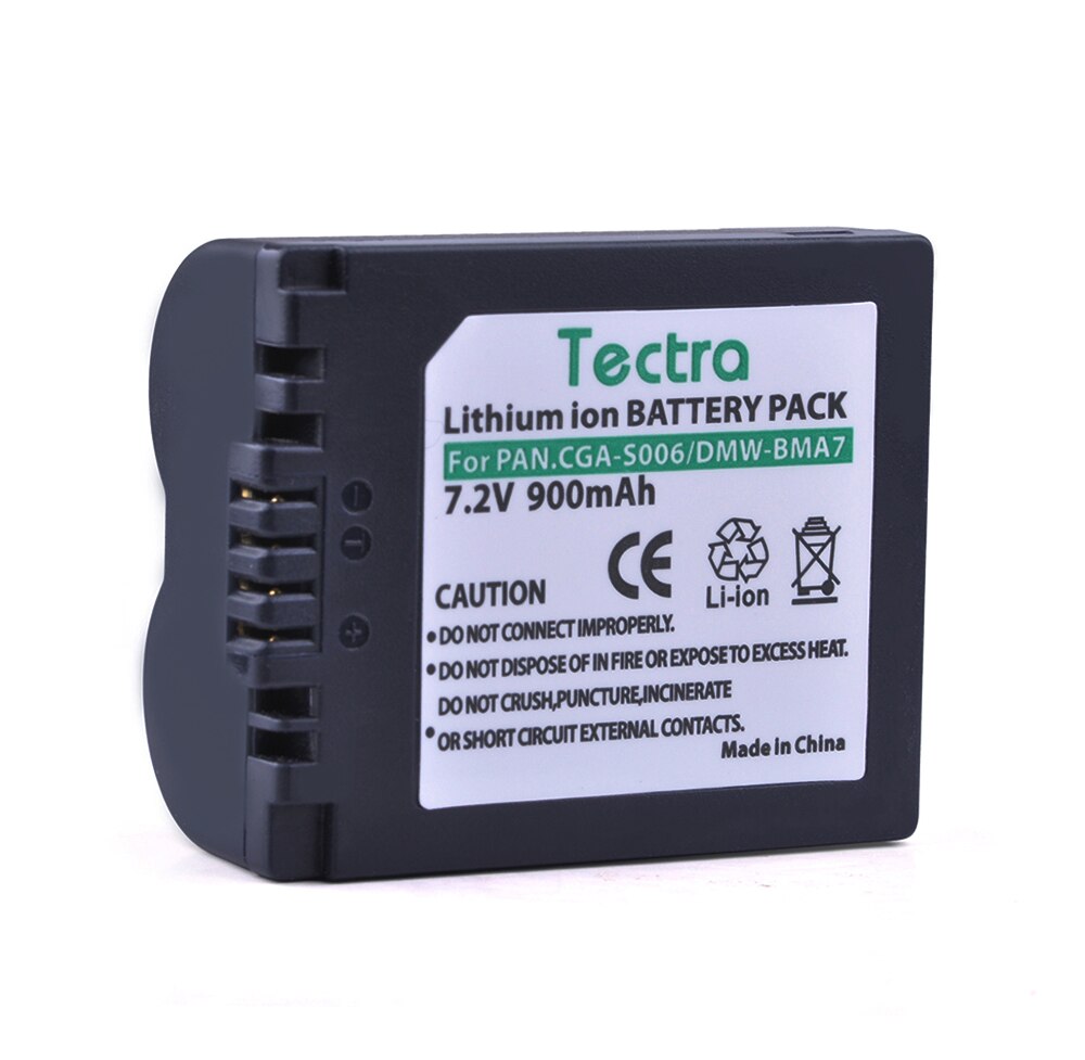 3pc CGA-S006 DMW-BMA7 S006 CGR-S006E CGA S006 batería Li-Ion + cargador USB con LCD para Panasonic DMC FZ7 FZ8 FZ18 FZ28 FZ50 FZ30