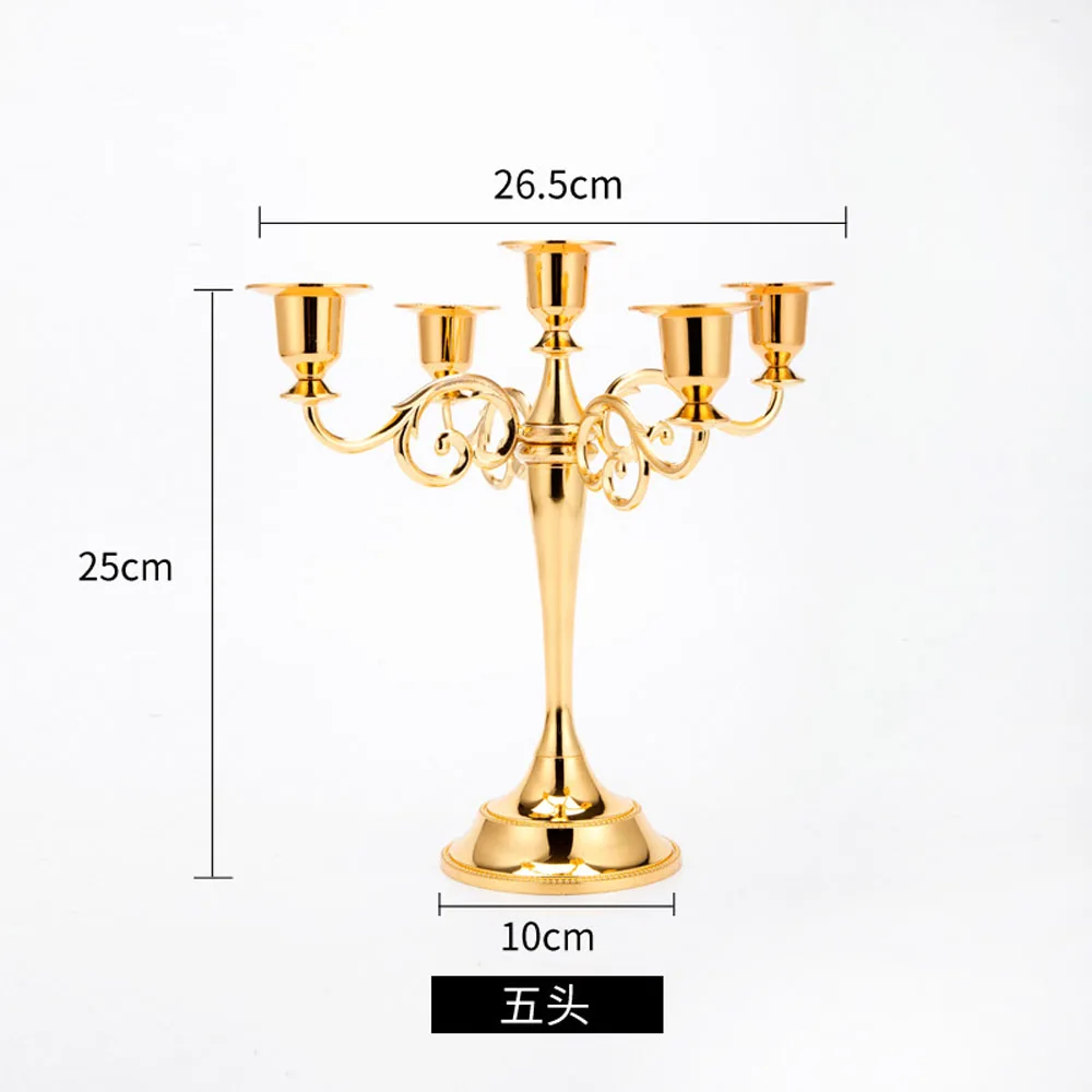 Kandelaar Kaarslicht Diner Kaars Hotel Bruiloft Prop Brons Goud Huishouder Verguld Decoratie Metaal Retro: Rood