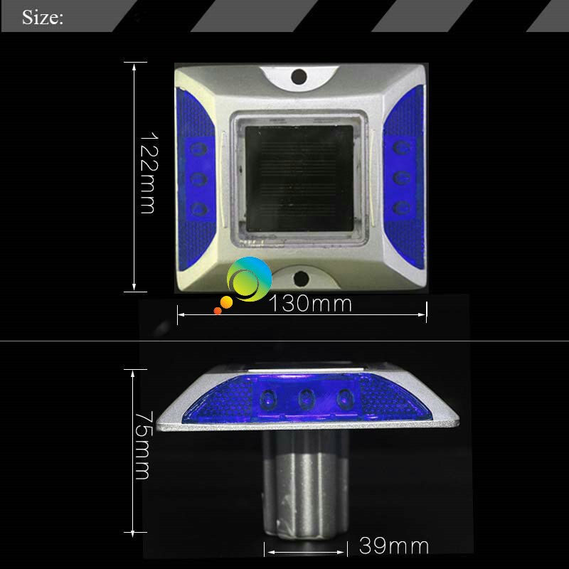 3M Reflector Aluminous Blue LED Flashing Light Cat Eye Solar Road Stud