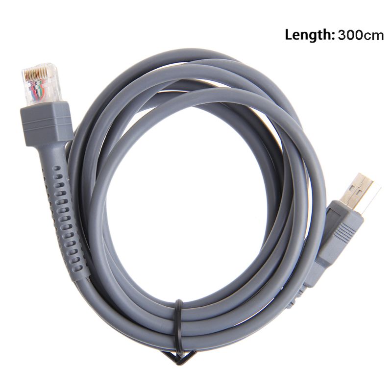 9FT Cable de datos USB para Escáner de código de barras símbolo LS1203 LS2208 LS4208 DS3407 DS3408
